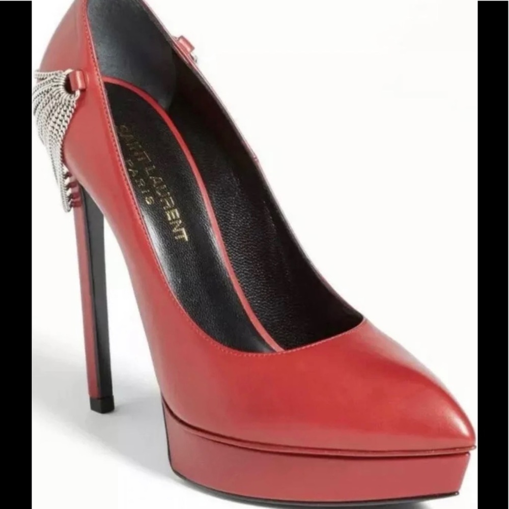 Saint Laurent Janis Chain Platform Stiletto Heels